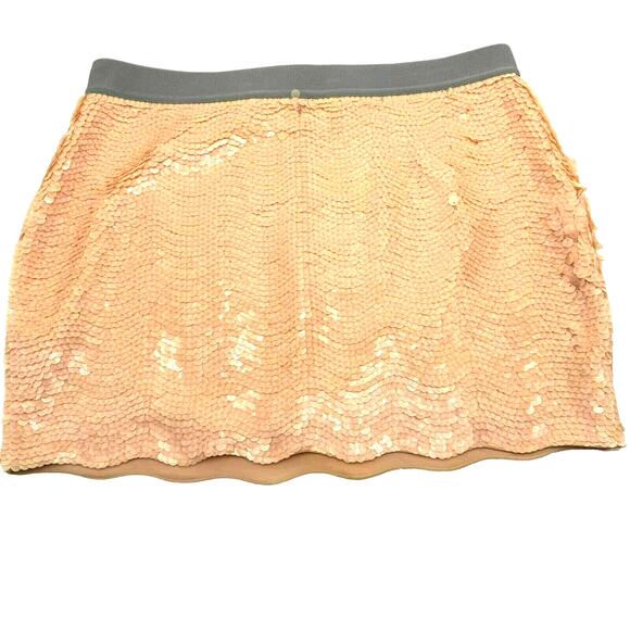 BCBG MaxAzria Michaela Skirt Women's Large Blush Pink peach Sequin party sparkle - Picture 1 of 7